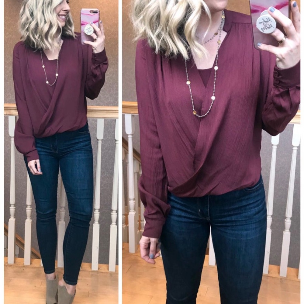 Burgundy High-low top NWT